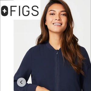 FIGS Bellery scrub jacket- Navy